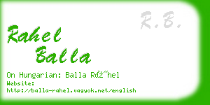 rahel balla business card